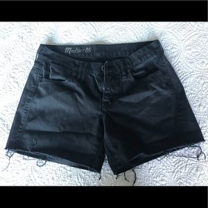 Madewell Black Denim Cutoff Shorts